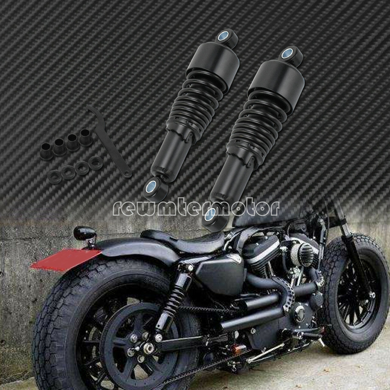 Motorcycle Black Rear Shock Absorbers Lowering Kit Fit for Harley Sportster XL