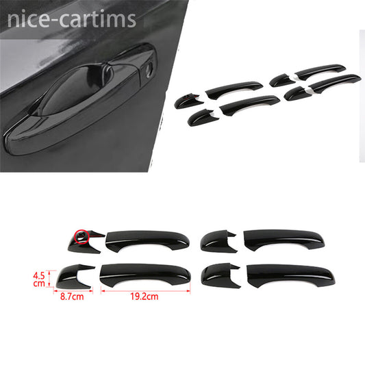 8Pcs Black ABS Side Door Handle Panel Cover for Jeep Patriot 2011-16 Accessories