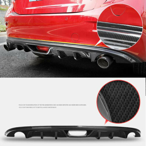 ABS Carbon Fiber Rear Lip Bumper Diffuser Kit Cover for Mazda 3 AXELA 2014-2018