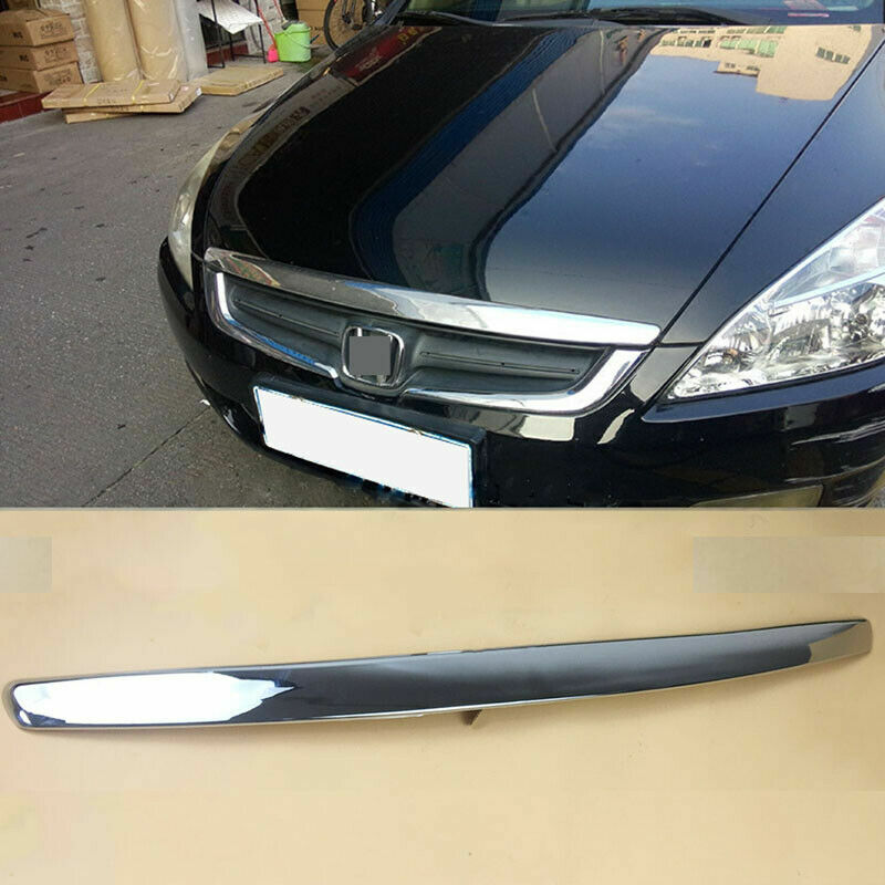 1pcs ABS Chrome Front Bonnet Grille Molding Trim for Honda Accord 2.4L 2003-2007