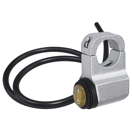 12V 22mm Motorcycle Switch Push Button 10A with Yellow Indicator Light