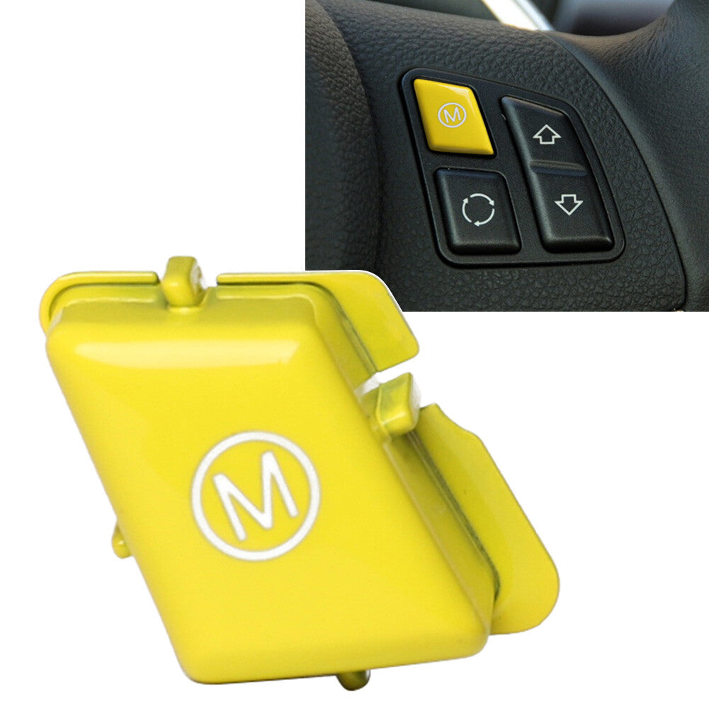 for BMW 3 Series M3 E90 E91 E92 E93 2007-2013 Steering Wheel Button Cover Yellow