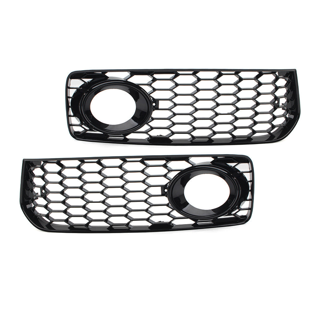 Front Bumper Honeycomb Grille Fog Light Cover for Audi A5 S5 B8 RS5 08-12