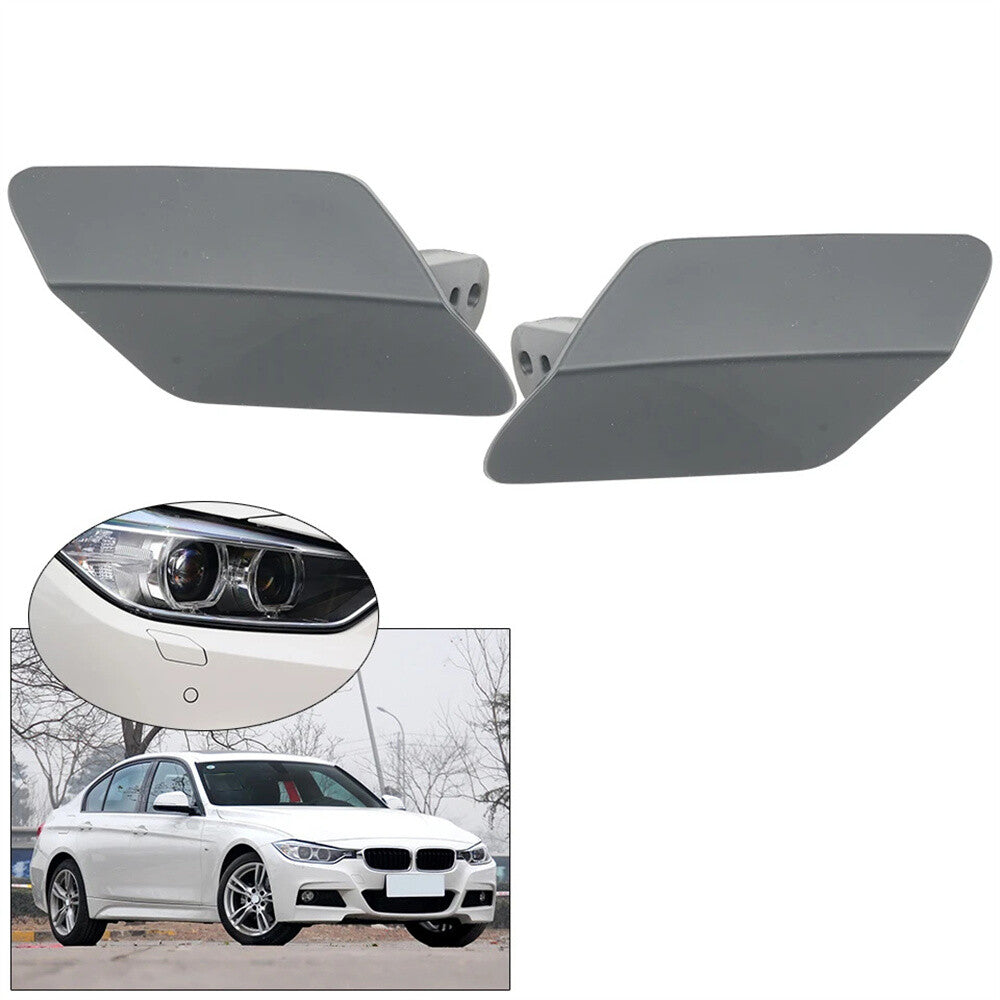 1Pair Primed Front Headlight Washer Cap for BMW 3 Series F30 F31 F35 M 2013-2018