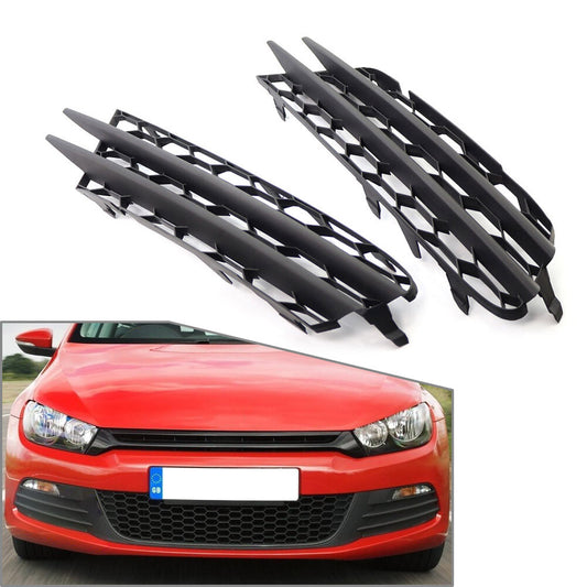 2x Honeycomb Front Lower Bumper Mesh Fog Light Grille for VW SCIROCCO 2009-2014