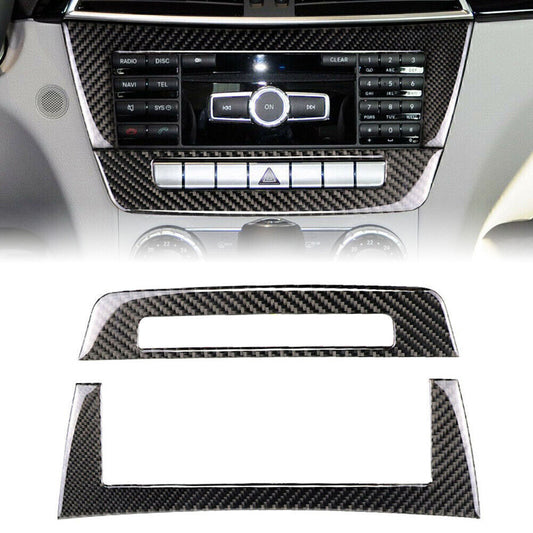 Carbon Fiber Console CD Panel Trim for Mercedes-Benz C Class W204 2010-2013 2012