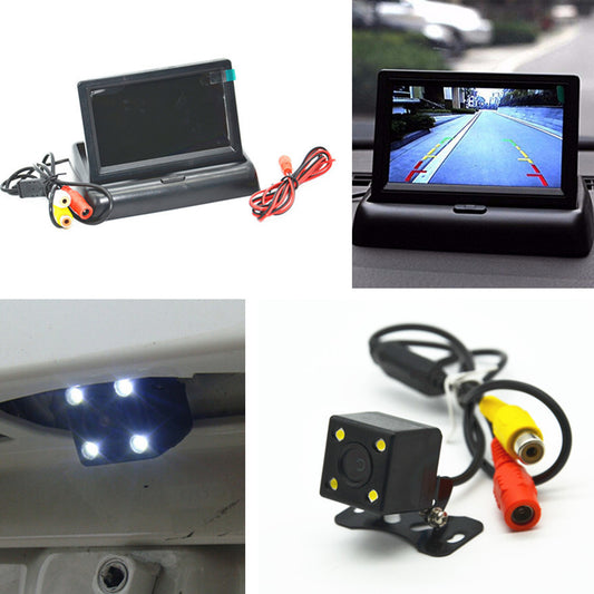 Car 4.3 LCD Rear View Monitor Night USE Reverse Image Waterproof LED Camera