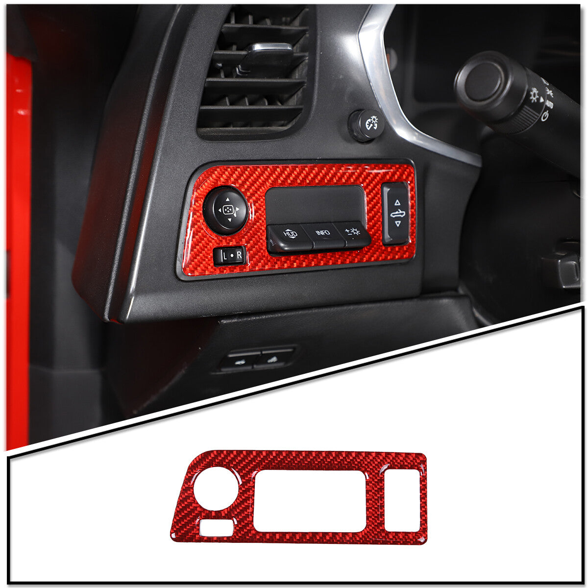 Carbon fiber exterior mirror cap trim for Toyota FJ Cruiser 2007-21