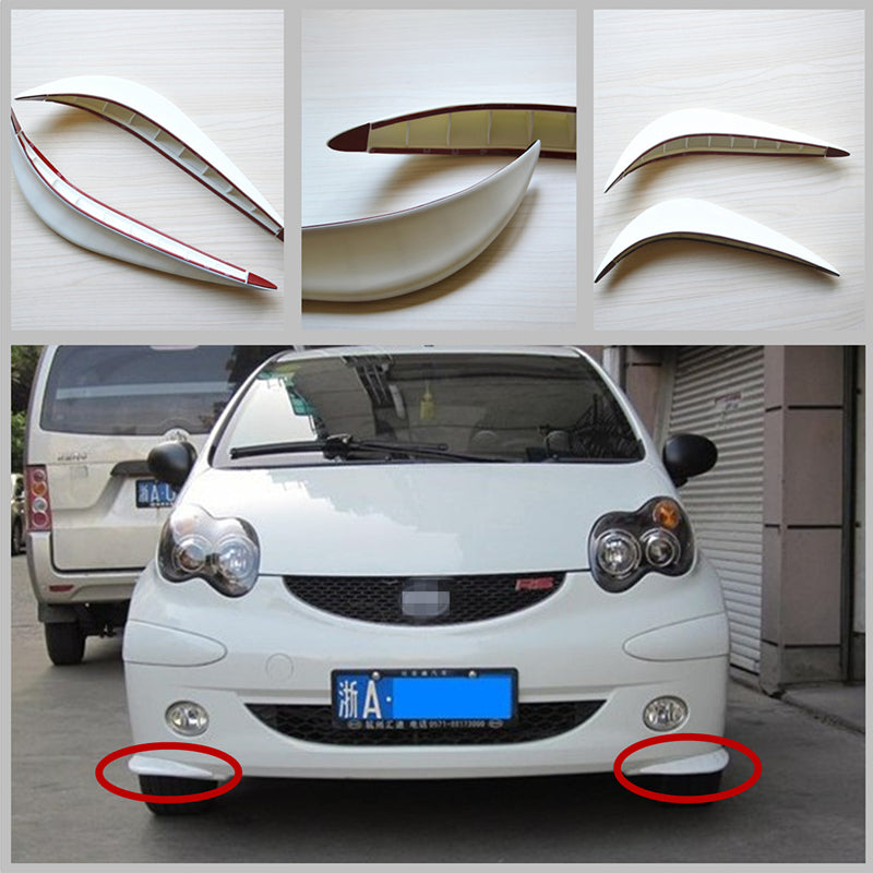 Universal Car Soft PVC White Streamline Protection Bumper Anti-rub Crash Cover