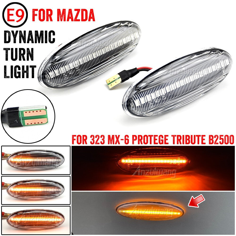 Dynamic Side Marker Turn Light for Mazda 323 Tribute MX-6 Protege Ranger Tribute