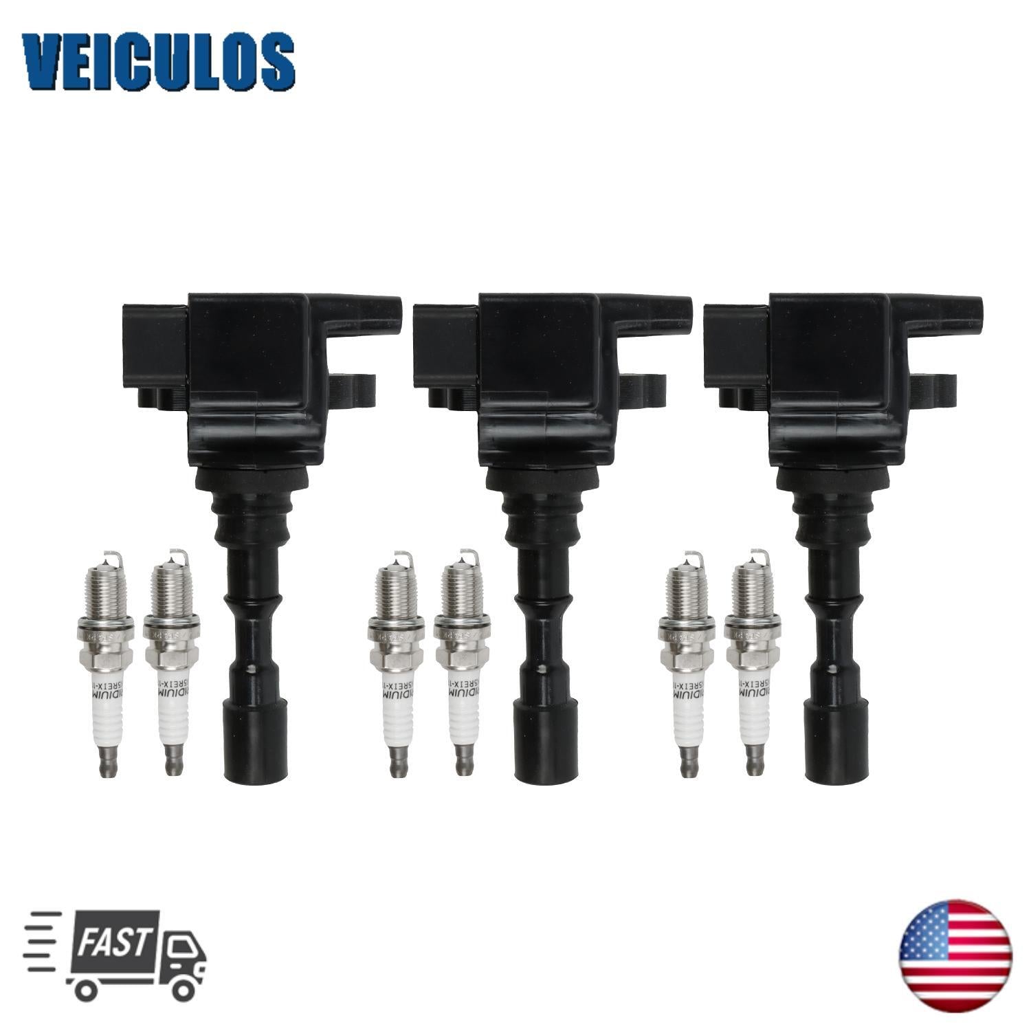 3X Ignition Coil+Spark Plug Set For 03-06 for Kia Sorento V6 3.5L UF431 2730039800