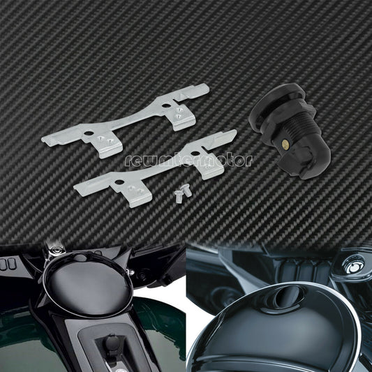Motorcycle Fuel Door Latch Push Button Fit for Harley Touring Road Glide 92-2023