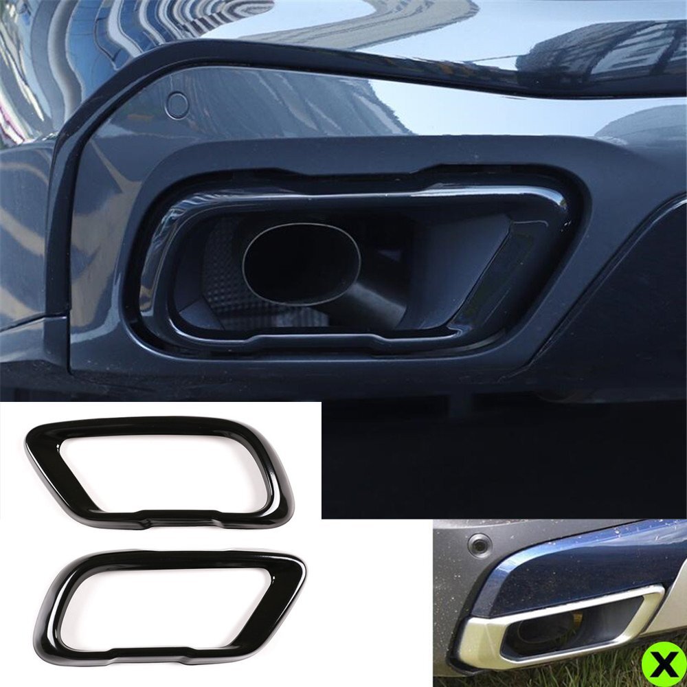 Steel Black Exhaust Muffler Tail Pipe Cover for BMW X5 G05 X6 G06 X7 G07 2019-22