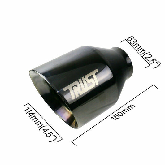 Universal 2.5'' ID 4.5'' OD Exhaust End Tips Muffler Black Tips Weld on Black