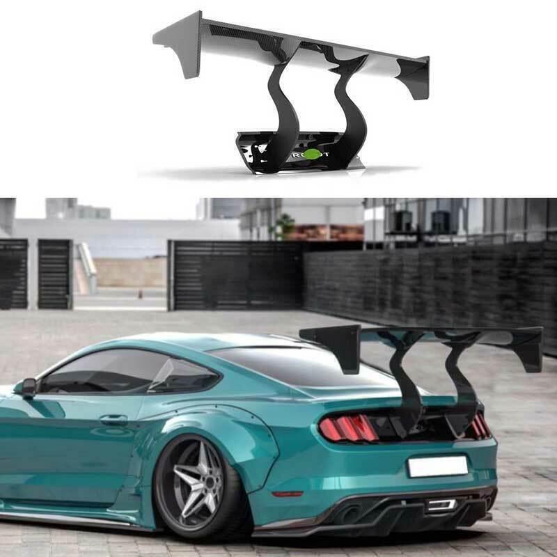 Suitable for 2015 for Ford for Mustang - 22 ROBOT Carbon Fiber Rear Trunk Boiler Wing Flaps
