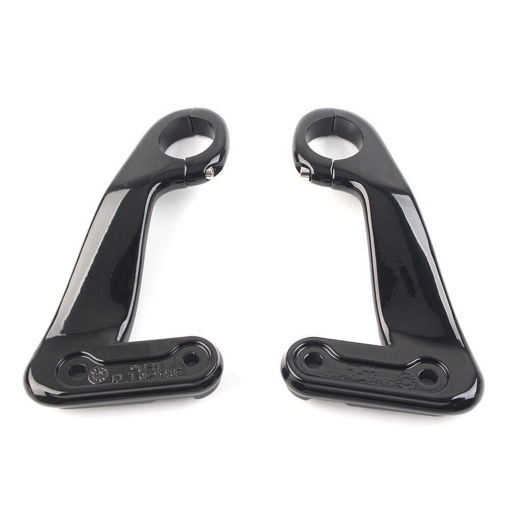 Black Front Fairing Support Brackets Mounts for Harley Road Glide 2010 2011-2013