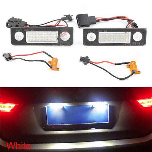 2X DC 13.5V White LED Car Rear License Plate Light Fit for Skoda Octavia 1Z