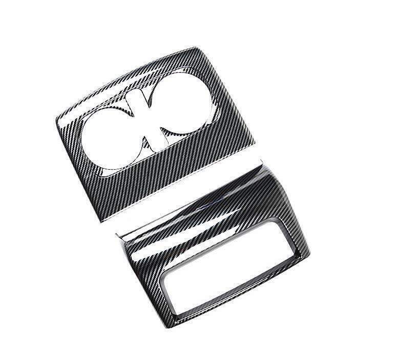 Rear Cup Air Outlet Vent Frame Trim 2 for Kia Carnival 2022-2023 Carbon Fiber