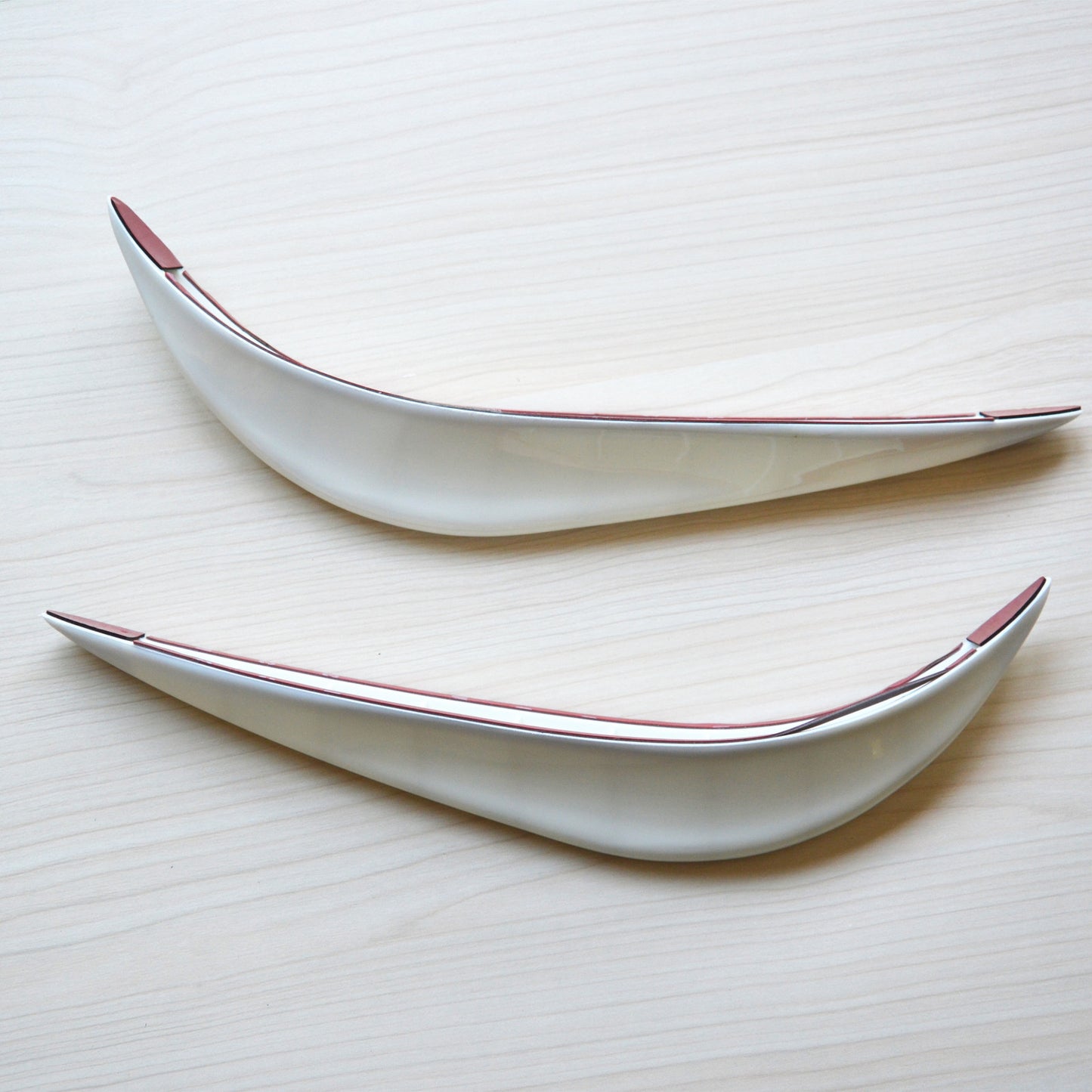 2x Car Front Back Bumper Anti-rub Cover Sticker Protector Guard White Streamline