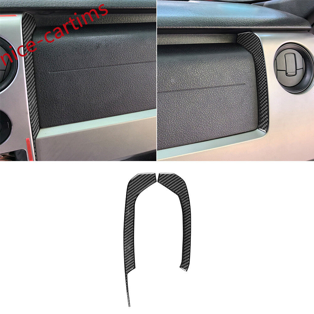 Carbon Fiber Center Air Vent Outlet Side Panel Cover Fit for Ford F150 2009-2014