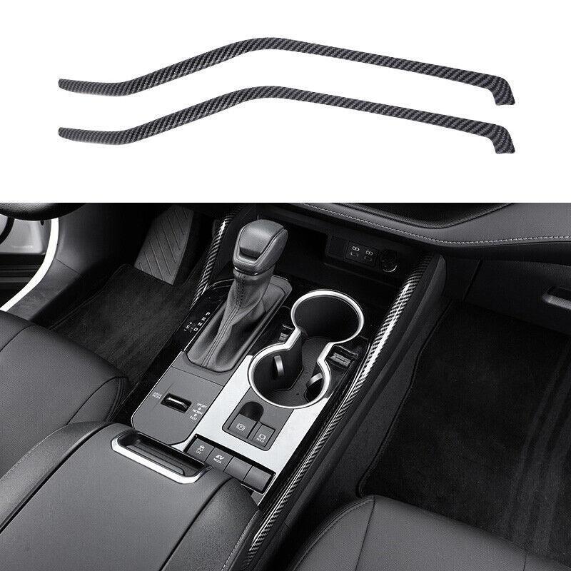 Carbon Fiber Console Gear Shift Both Side Strip for Toyota Highlander 2020-2022