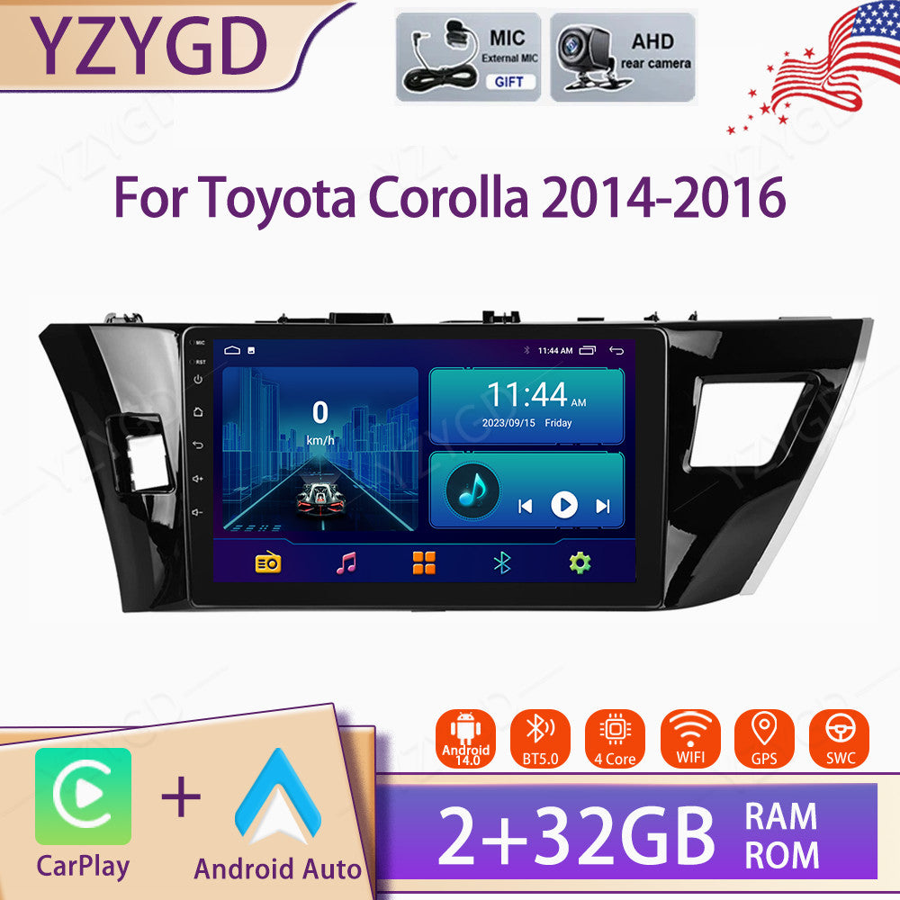 for Toyota for Corolla 2014-2016 Stereo CarPlay GPS Navi Android Car Radio Screen BT