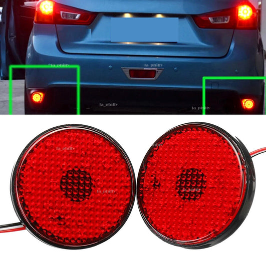 2Pcs LED Rear Bumper Light Brake Reflector for Mitsubishi for Toyota for Corolla Sequoia