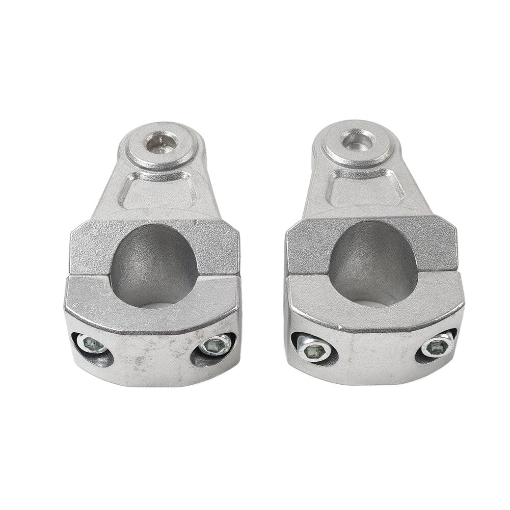 Silver Motorcycle HandleBar 7/8 22mm to 11/8 28mm Fat Bar Mount Clamps Riser