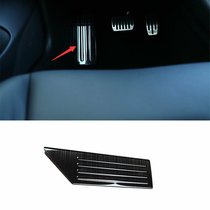for Tesla Model 3 2017-2022 Black steel Left Foot Rest Pedal Panel Cover Trim