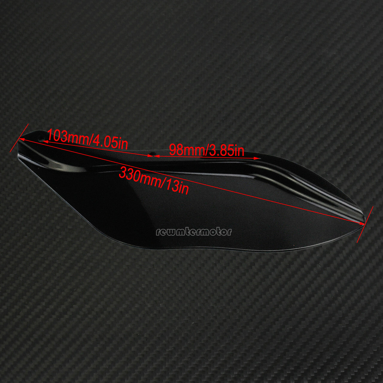 Side Wing Windshield Air Deflector Black Fit for Harley Touring FLHR FLHT 96-13