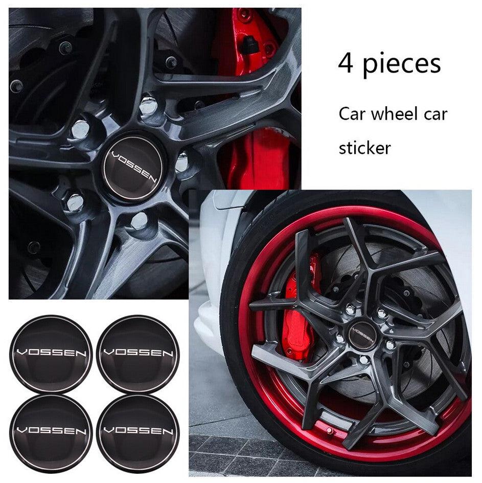 4x65mm Black Wheel Stickers, Rim Stickers, Edge Stickers, Vossen