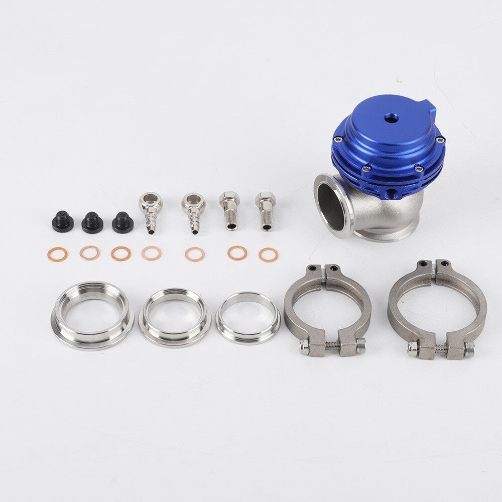 MVS 38mm Turbo Exhaust Manifold External V-Band Flanged Turbo Waste Gate Blue