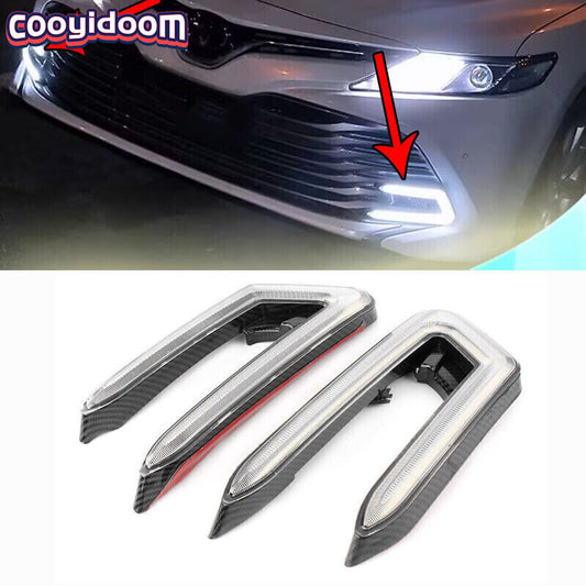A pair of LED daytime running light and fog light bulbs for Toyota for Camry 2018-2019