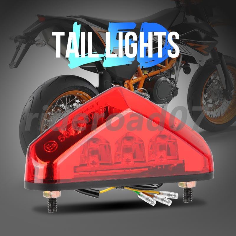 Motorcycle LED Light Rear Fender Brake Tail Light off-road Dirt Bike Universal