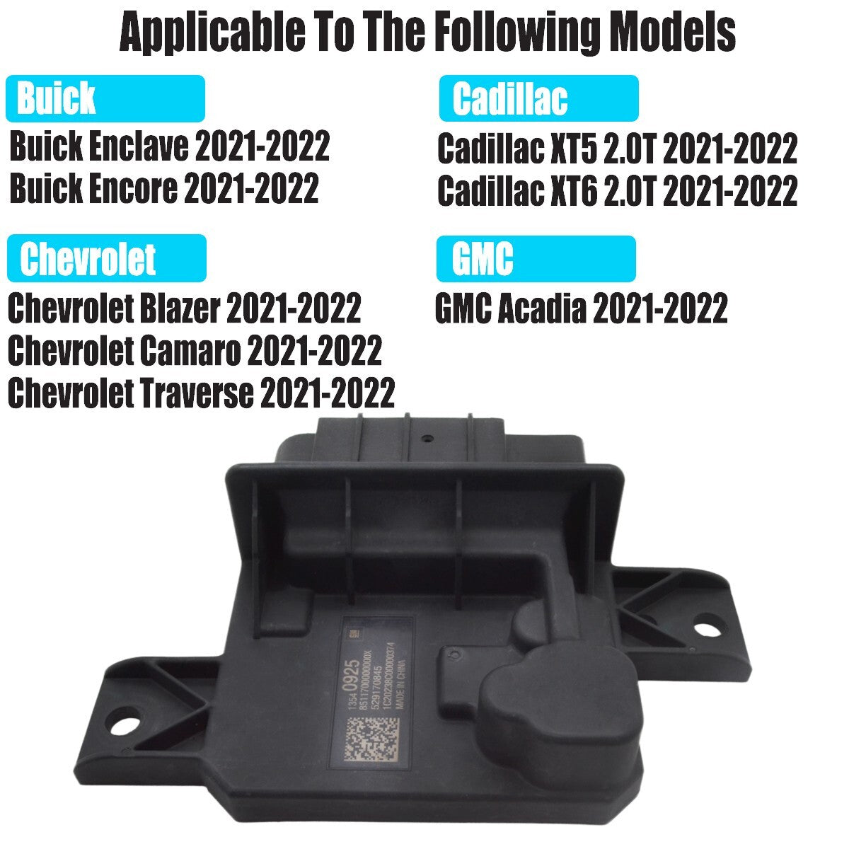 Fuel pump power control module 13540925, applicable to XT5 and XT6, 2021-2022.