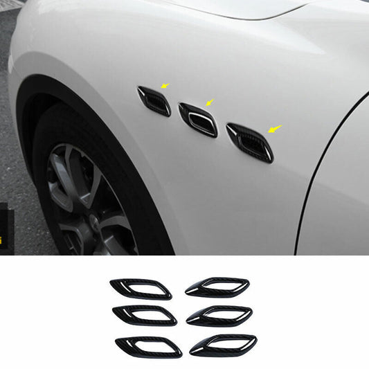 for Maserati for Levante 2016-2021 Carbon Fiber Side Wing Air Vent Fender Cover Trim