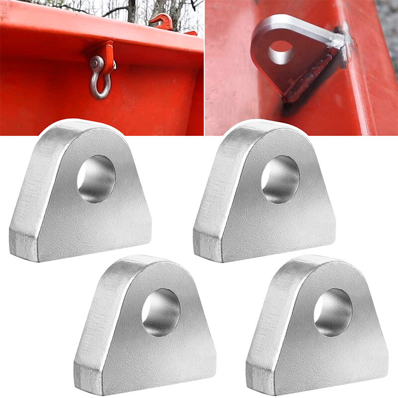 4-Piece Welded Shackles/Suspension Brackets, 1-Inch Thick Steel, for Off-Road Truck Bumpers