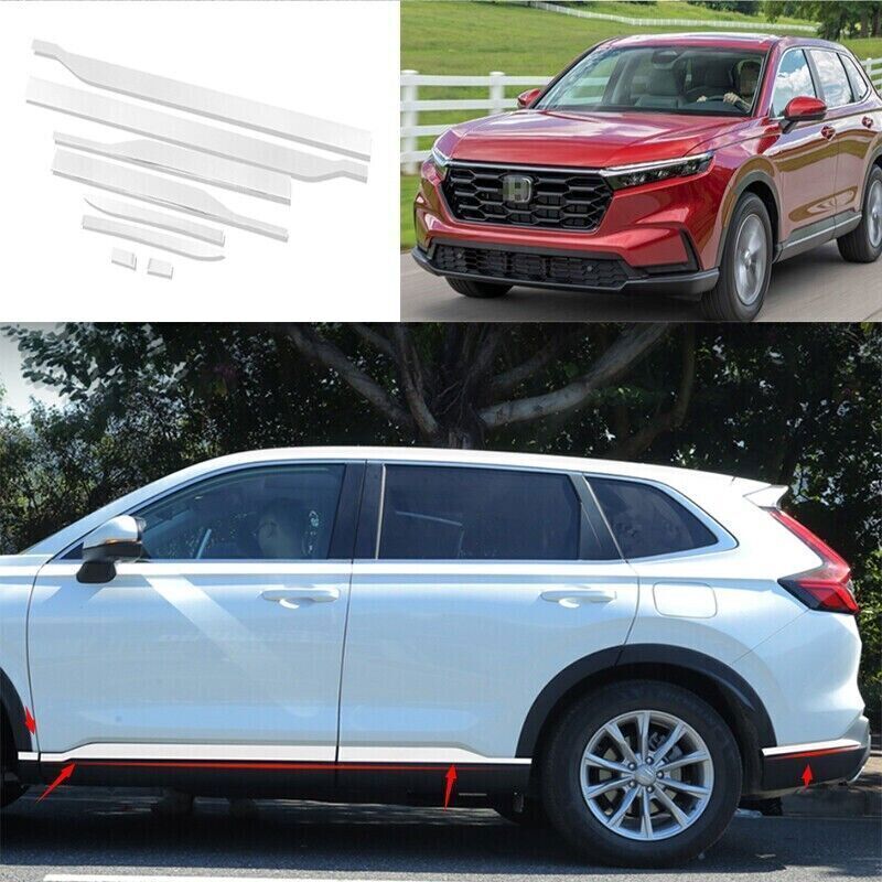 8P for Honda CRV CR-V 2023 2024 Car Door Body Side Moulding Cover Trim Chrome