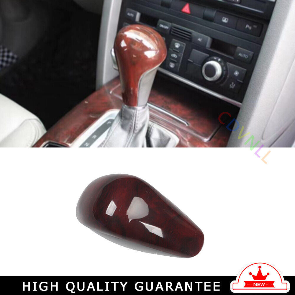 Inner Gear Shift Knob Head Cover Trim 1PCS Fit for Audi A6L 2012-2015 Red Wood