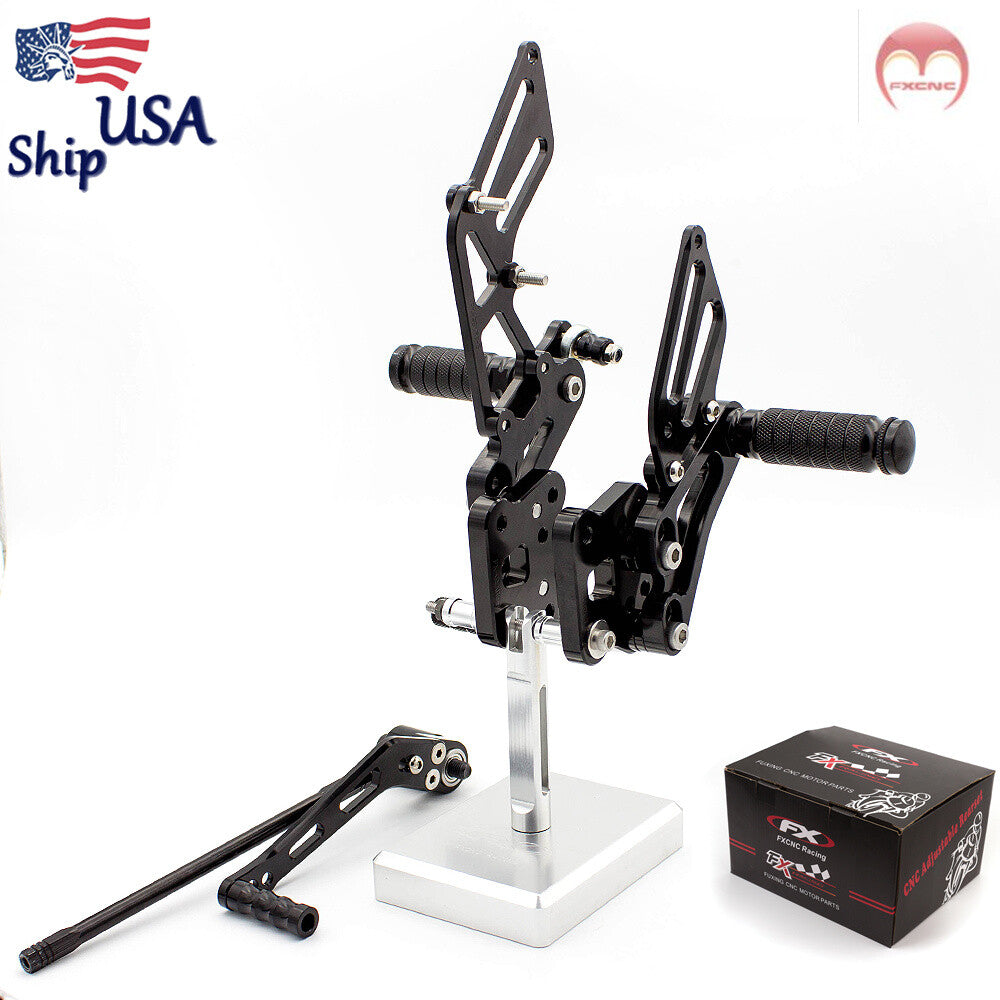 CNC adjustable gear for Suzuki GSXR600 and GSXR750 (2006-2008, 2009-2010, Black)