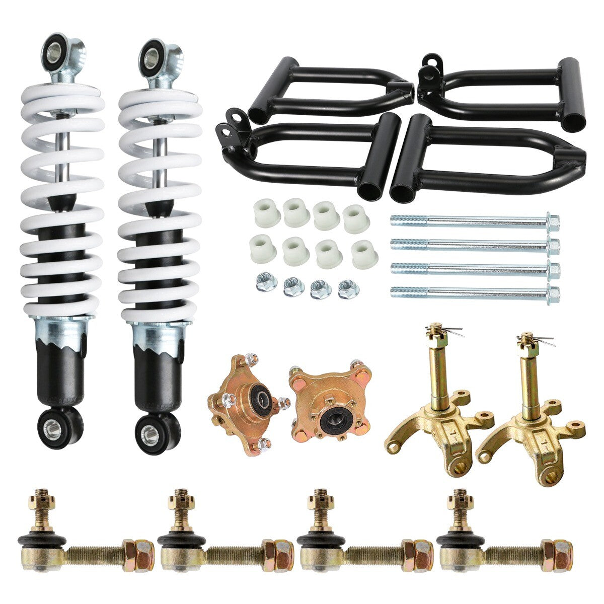 Go-kart upper control arm front suspension shock absorber wheels all-terrain vehicle for golf cart