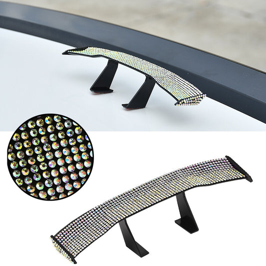 6.89inch for Mini Universal Decorative Spoiler Wing for All Car Colourful Rhinestone