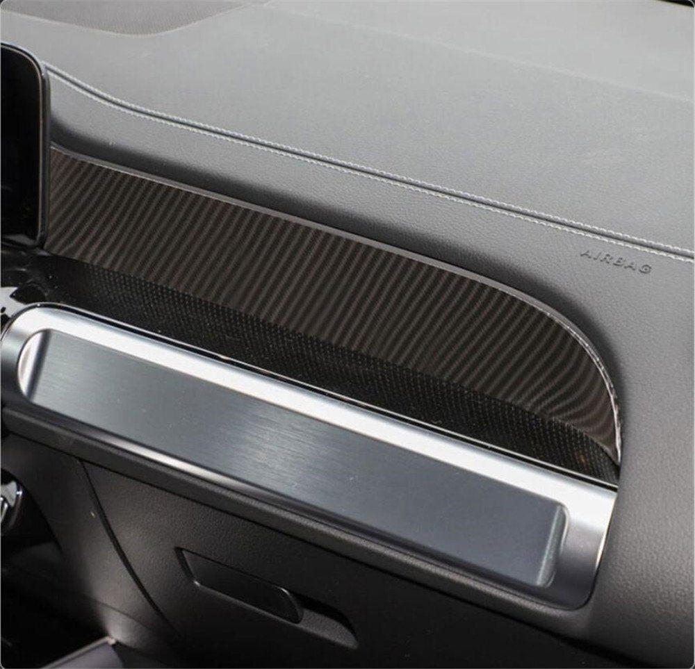 Carbon Fiber ABS Copilot Dashboard Panel Trim for Mercedes-Benz B GLB W247 20-22