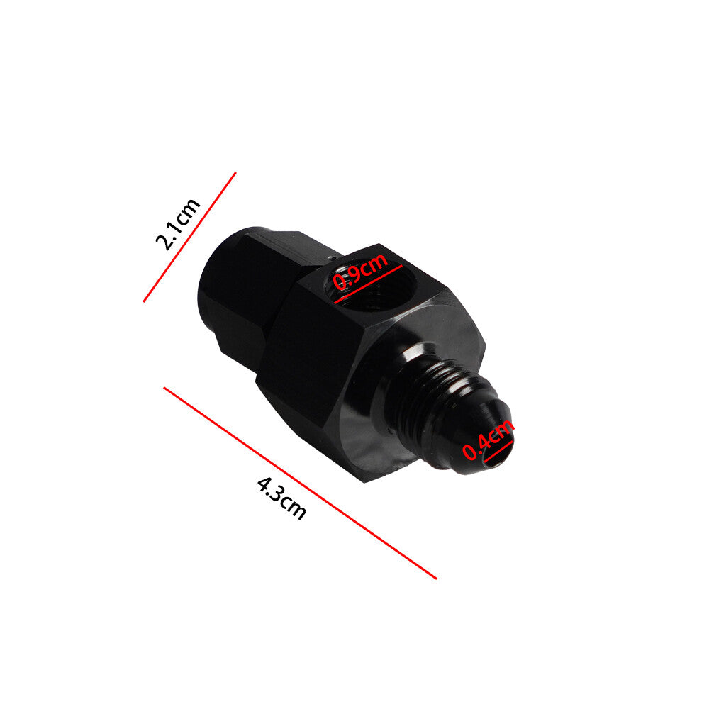4AN Straight Fitting Adapter AN4 Male to Female 1/8NPT Gauge Port Fuel Hose