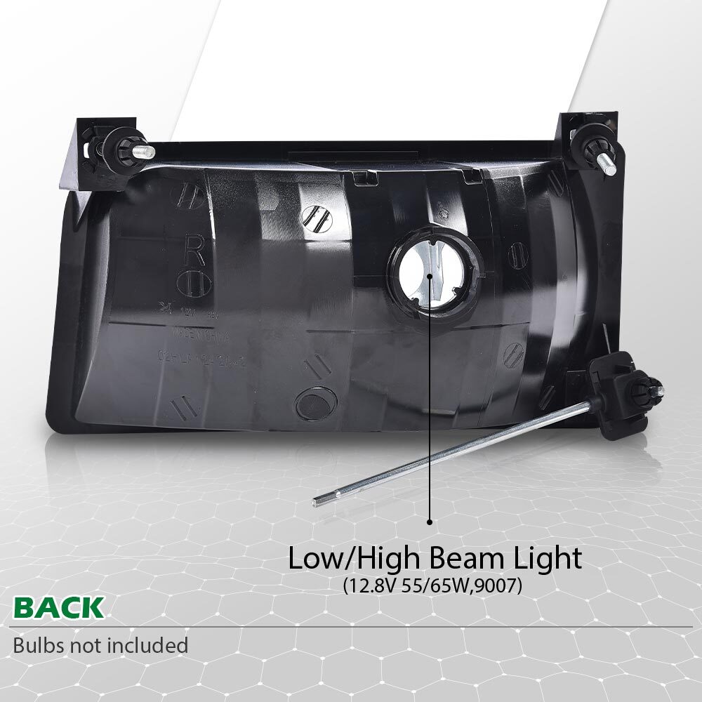 Suitable for 1992-1996 for Ford F-150 dual clear halogen headlight kit (left and right)
