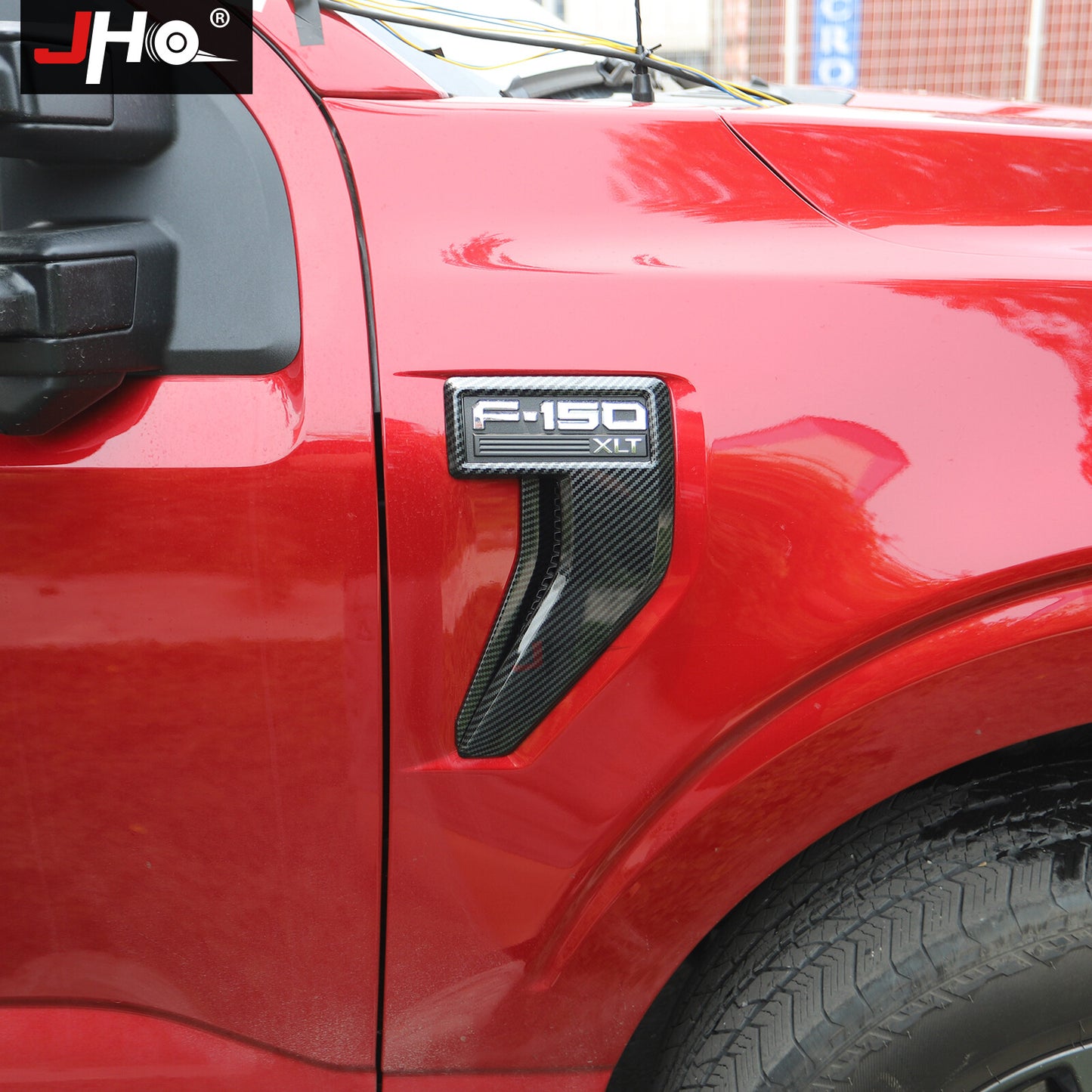 Carbon Fiber Car Front Fender Side Vent Cover Trim Frame for Ford F150 new
