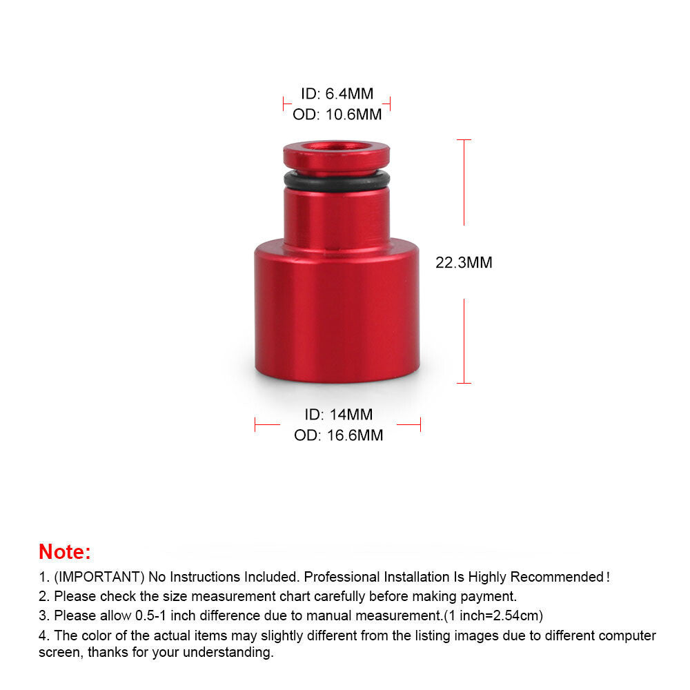 Fuel Injector Top Hat Adapters for Honda for Civic for Acura for RDX B16 B18 D16 Engines Red