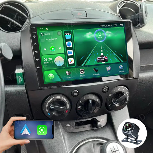 Apple Carplay for Mazda 2 2007-2014 Car Stereo Radio Android GPS Navi 2+32G WIFI