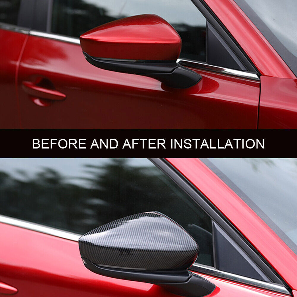 for Mazda CX-50 2023-25 ABS Carbon Fiber Side Rearview Mirror Caps Cover Trim 2X