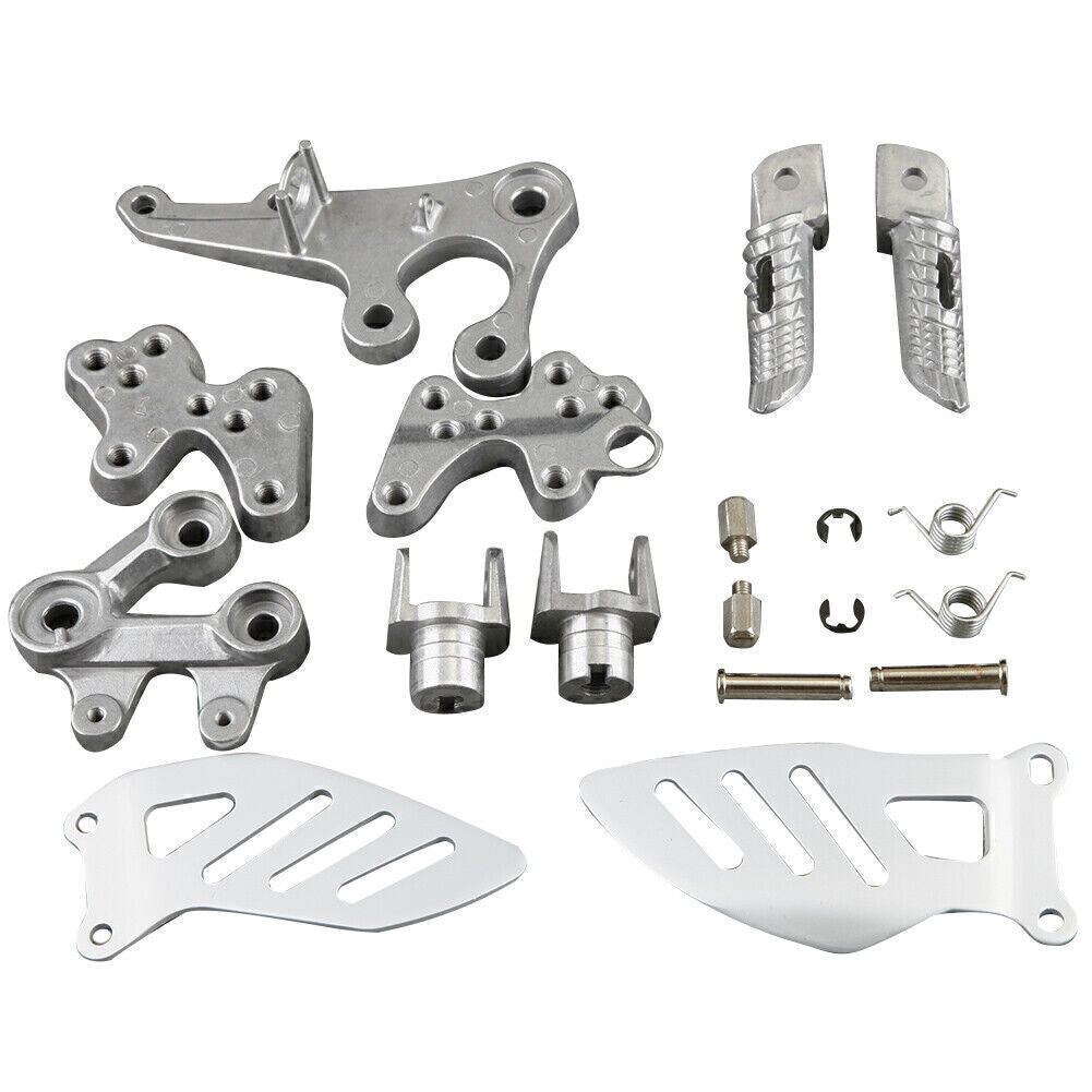 Pair L+R Front Rider Footrest Foot Pegs Brackets for Suzuki GSXR 1000 2005-2011